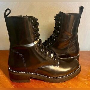 STEVEN NY by Steven Madden Leather “Gardy” Moto Boots NWOB
